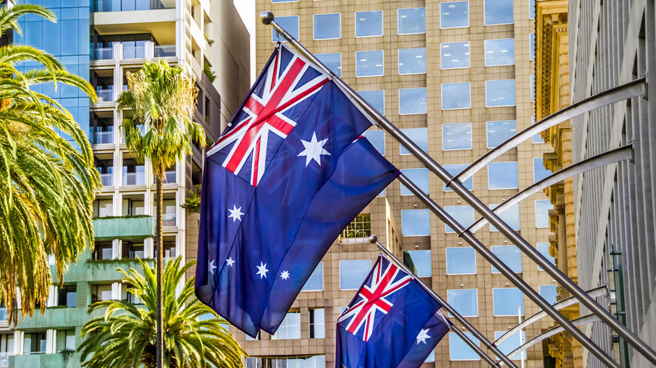Alamy Aussie flags